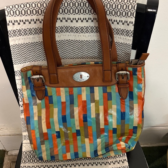 Fossil Handbags - Fossil Colorful Striped Tote Bag